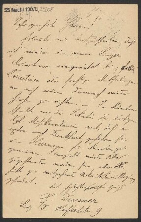 Brief an B. Schott's Söhne : 09.09.1905