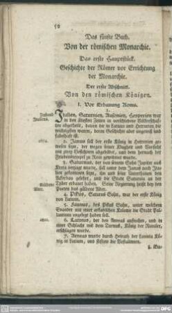 Das fünfte Buch. Von der römischen Monarchie