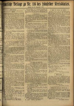 Zweite Ausgabe vom Donnerstag, den 26. September 1918.