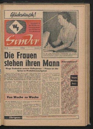 Betriebszeitung 'WF-Sender', Nr.10/1962 (8. März 1962)