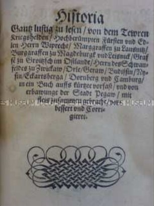 Gestae des Markgrafen Wiprecht I. von Meißen und der Lausitz