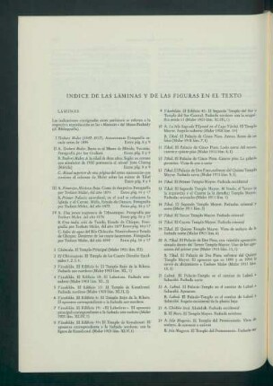 Índice de las Láminas y de las Figuras en el Texto
