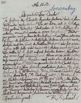 Brief an Jakob Loewenberg