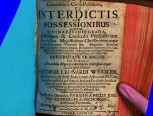 Tractatus ... de interdictis s. possessionibus