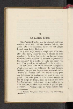 III. LE CAHIER ROUGE.