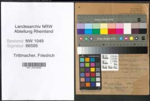 Entnazifizierung Friedrich Trittmacher , geb. 29.04.1898 (Polizist)