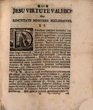 De Sanctitate Ministerii Ecclesiastici Exercitatio Theologica