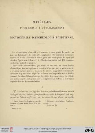 Dictionnaire D'Archélogie Ègyptienne