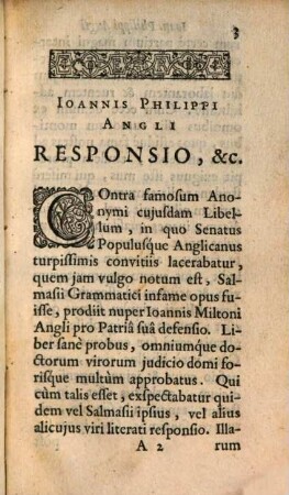 Ioannis Philippi Angli Responsio ad Apologiam Anonymi cuiusdam tenebrionis rege & populo Anglicano infantissimam