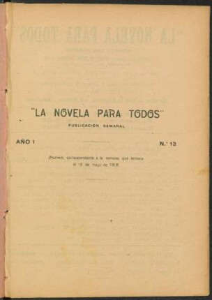 1918001300: La cupletista : (novela)