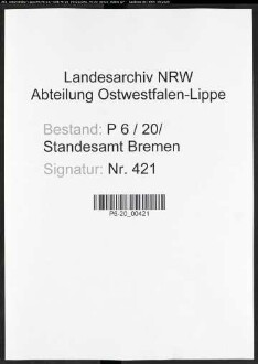 Sterberegister Standesamt Bremen