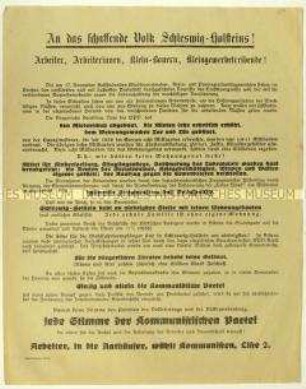 Aufruf der Internationalen Arbeiterhilfe für die KPD zu Stadtverordneten-, Kreis- und Provinziallandtagswahlen in Schleswig-Holstein 1929