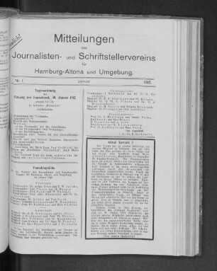 Nr. 1 Januar 1915