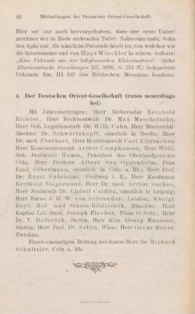 4. Der DOG traten neuerdings bei