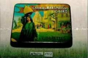 Blechdose für"GABRIEL MANTZARIS UND CO CAIRO CIGARETTES"