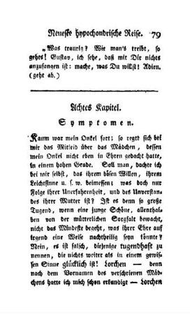 Achtes Kapitel. Symptomen