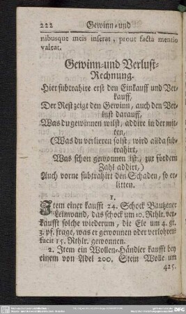 Gewinn- und Verlust-Rechnung