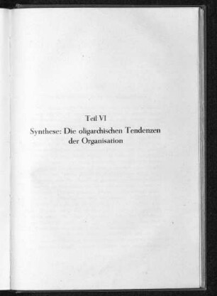 Teil VI: Synthese