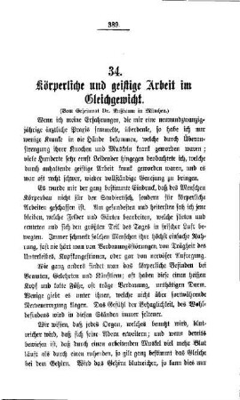 Körperliche und geistige Arbeit im Gleichgewicht