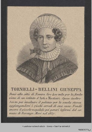 Folge von Bildnissen, Frauenbildnisse : Bildnis der Giuseppa Tornielli