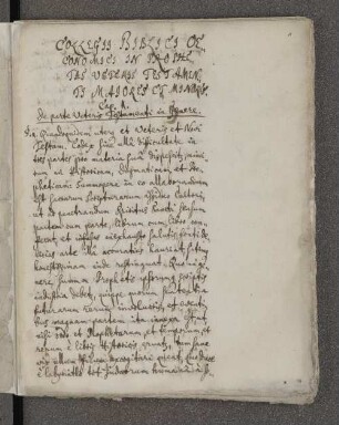 Cap. I. De parte Veteris Testamenti in Genere
