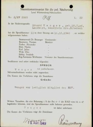 Wenger, Eduard