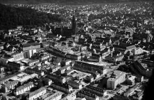 Freiburg: Stadtzentrum, Ring und Münster, von Nordwesten