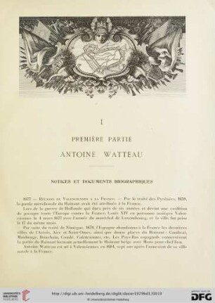 Première partie: Antoine Watteau