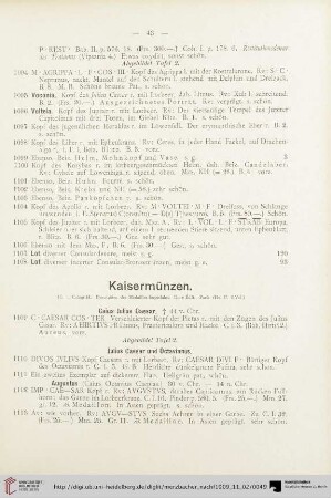 Kaisermünzen (Nr. 1109-2080)