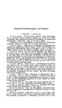 Literatur-Nachweisungen und Zusätze.
