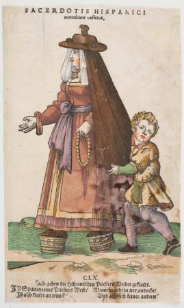 Tracht der Konkubine eines spanischen Priesters