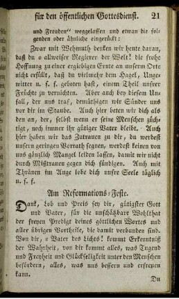 Am Reformations-Feste.