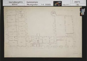 VEB Lederbekleidung und Lederhandel Freiberg, Werk III [Schönbergischer Hof], Kirchgasse 15; 1. Obergeschoss