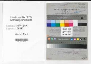 Entnazifizierung Paul Hertel , geb. 12.11.1909 (Brueckenarbeiter)
