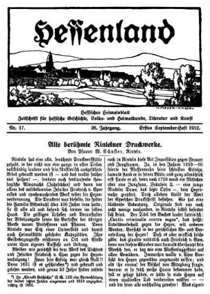 Nr. 17, Erstes September-Heft 1912