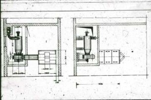 Schemazeichnung: Lagertechnik, Reinigungstechnik, Reinigungsorgan