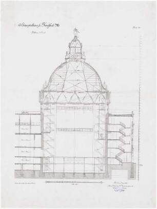Schauspielhaus, Frankfurt/Main: Querschnitt durch das Bühnenhaus