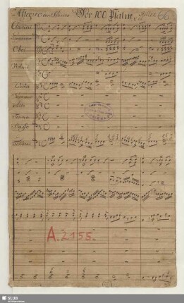 Jauchzet dem Herrn alle Welt - Mus.3263-E-504 : V (4), Coro, orch
