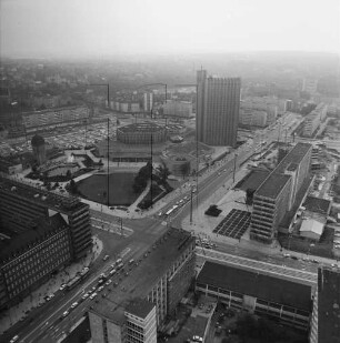 Interhotel "Kongreß" und Stadthalle in Chemnitz : Blickrichtung Westen