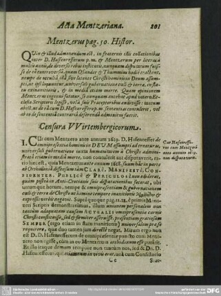 Mentzerus pag. 50. Histor.