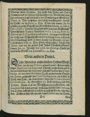 Vom andern Punct