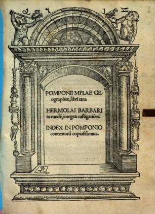 Pomponii Melae Geographiae, libri tres
