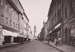 Bautzen, Reichenstraße, Blick zum Reichenturm