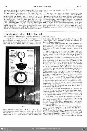 Grundgrößen der Elektrotechnik