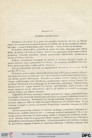 Rozdział II: Pierwsi Słowianie