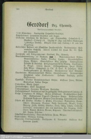 Gersdorf Bez. Chemnitz