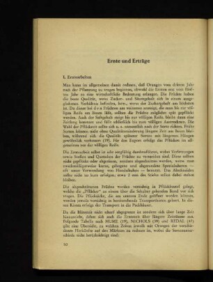Ernte und Erträge