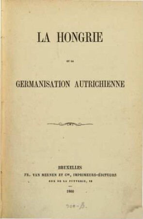 La Hongrie et la germanisation autrichienne