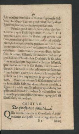 Caput VII. De quaestione quinta.