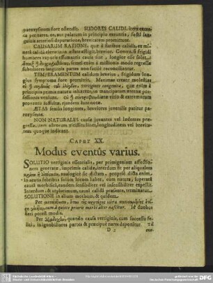 Caput XX. Modus eventus varius